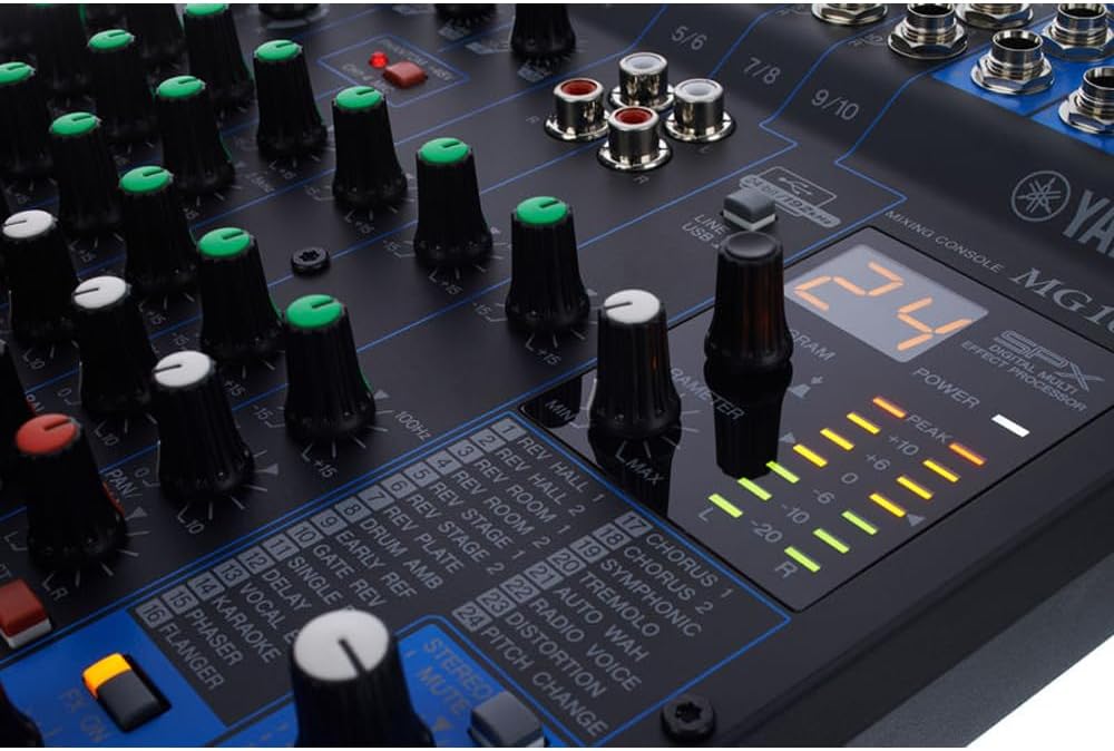 YAMAHA MG10XU 10-Input Stereo Mixer with Effects USB Interface and Effects 10-Input
